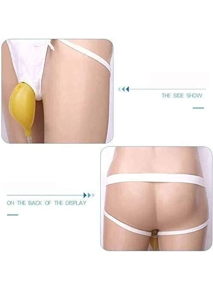 Wearable Male Urinal System – Reusable Urine Collection Bag with Breathable Cotton Panty – Portable Incontinence Kit for Elderly, Bedridden, and Mobility Care - Image 4